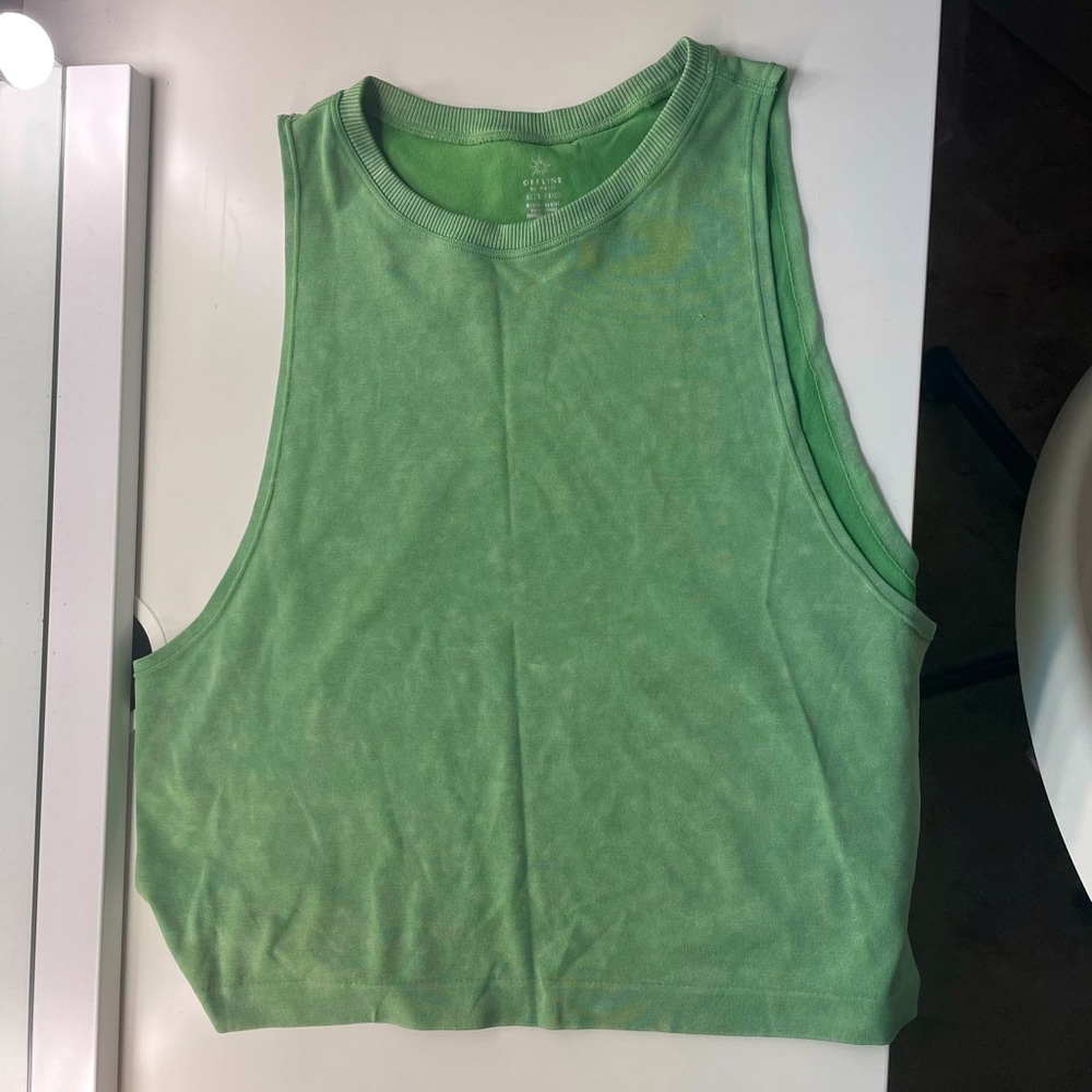 OFFLINE arie green tank top size XS